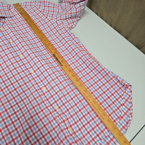Gitman Bros Shirt Mens M‎ Pink Blue Plaid Button Up Preppy Light Academia USA - Picture 12 of 14